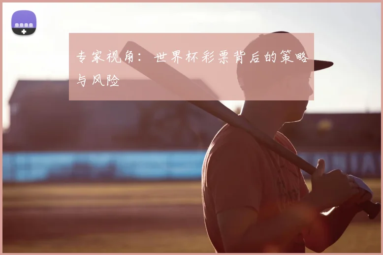 专家视角:世界杯彩票背后的策略与风险