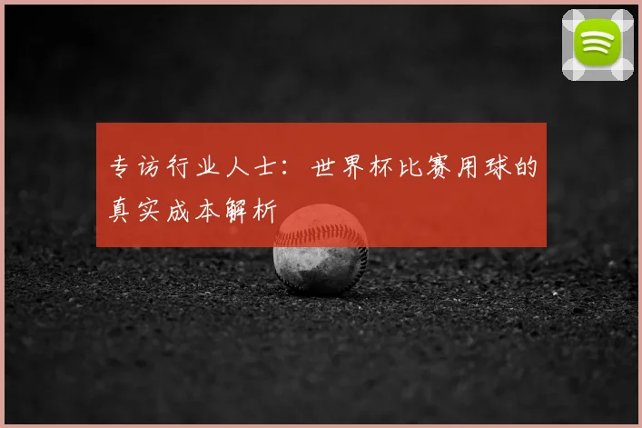 专访行业人士:世界杯比赛用球的真实成本解析